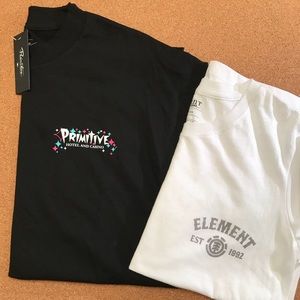 Black Primitive shirt & a Free element shirt!